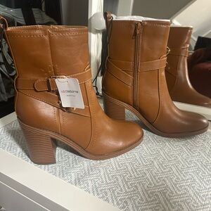 Liz Claiborne Brown Ankle Boots